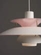 PH 5 Pendant Lamp, matte white/pale rose