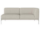 Caisa 2-Seater open right, brushed steel/Nantes sand