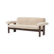 Brasilia Sofa, Sheepskin nature/dark stained oak