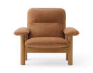 Brasilia Lounge Chair, Dunes camel/natural oak