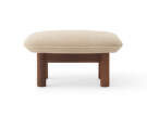 Brasilia Ottoman, Bouclé 02/walnut