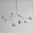 Drop Chandelier Globe, chrome