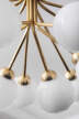 Apiales 18 Pendant, brushed brass/opal