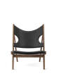 Knitting Lounge Chair Leather, walnut/Dakar 0842