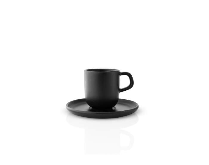 Nordic Kitchen Espresso Cup with Saucer, set of 4, black