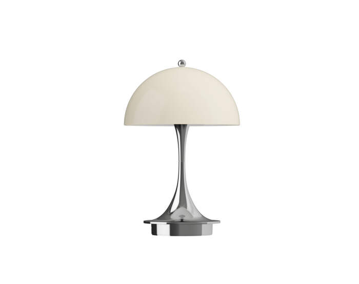 Panthella 160 Portable Lamp V3, chrome opal beige