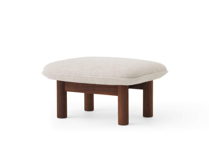 Brasilia Ottoman, Moss 0011/walnut