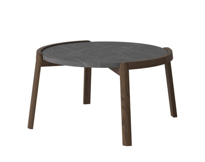 Mix Coffee Table Ø65, dark oiled oak/pietra grey marble