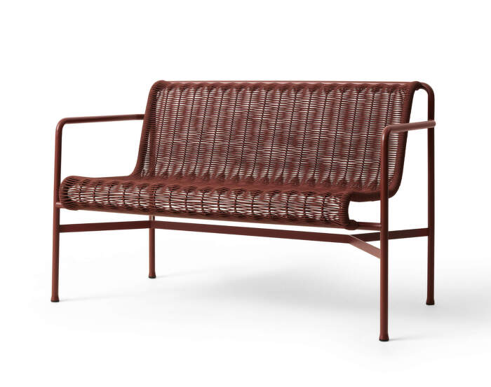 Palissade Cord Dining Bench, iron red