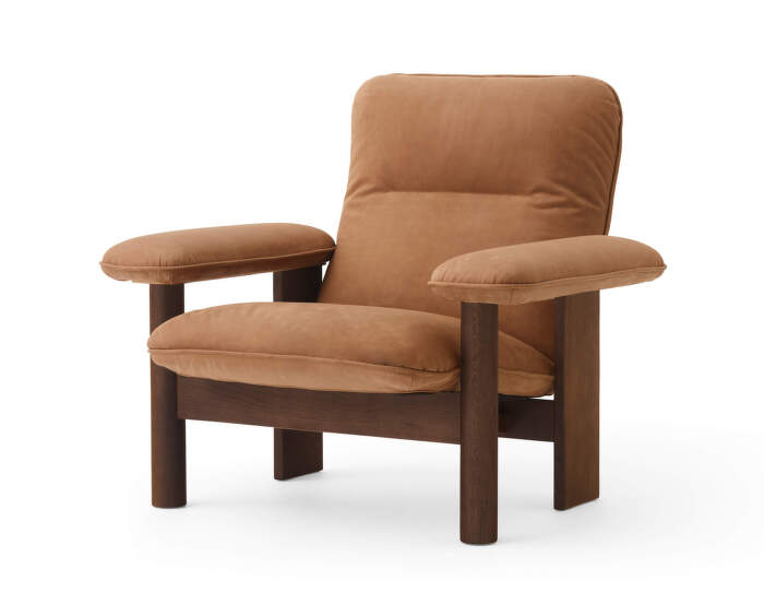 Brasilia Lounge Chair, Dunes camel/dark stained oak