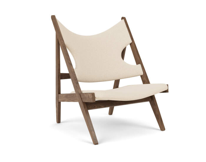 Knitting Lounge Chair Textile, walnut/Logan Jasmine