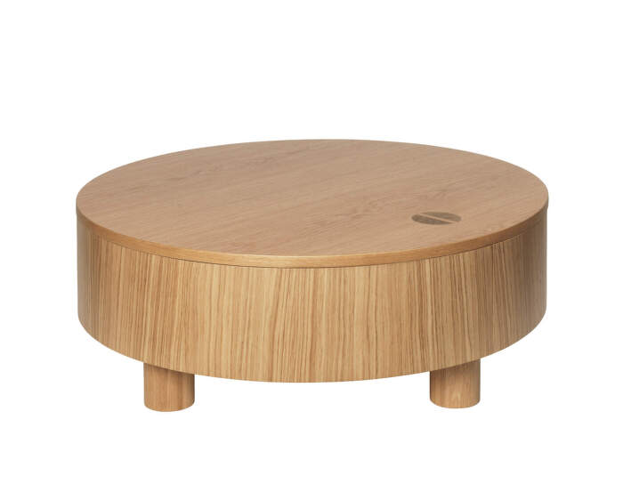 Olles Storage Table Ø80, natural oak