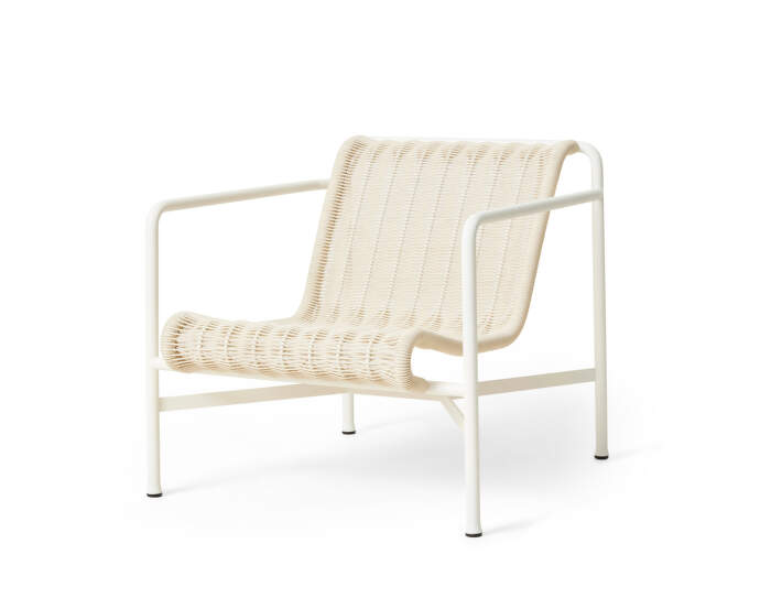 Palissade Cord Lounge Chair Low, cream white