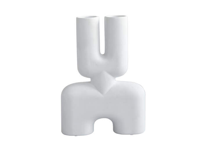 Cobra Vase Double Medio, bone white