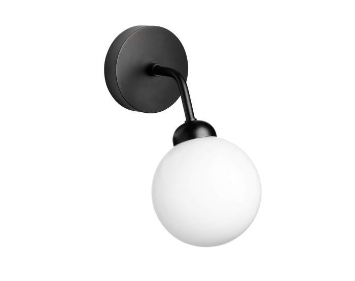 Apiales Wall Lamp, satin black/opal