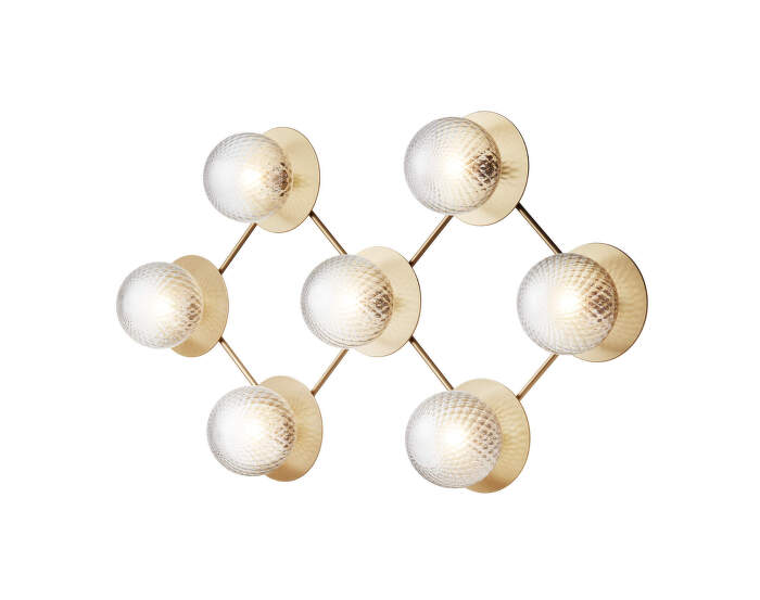 Liila 7 Wall/Ceiling Light, nordic gold/optic clear