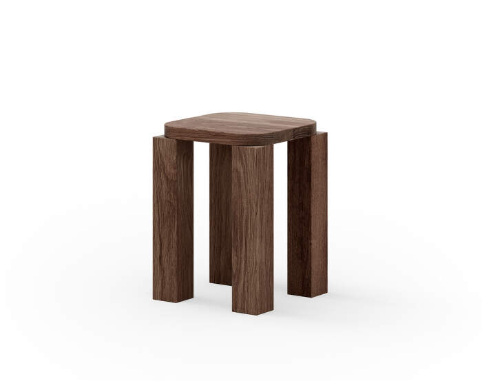 Atlas Stool, fumed oak