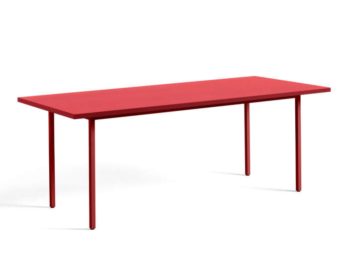 Two-Colour Dining Table 200 cm, maroon red/red