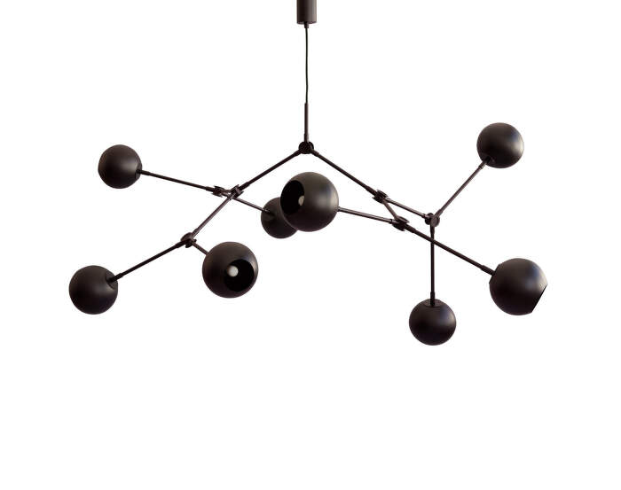 Drop Chandelier Globe, burned black