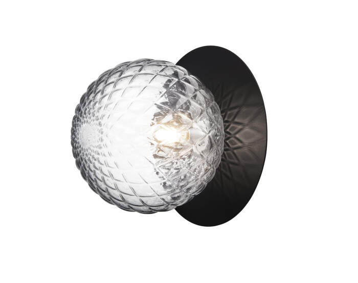 Liila 1 Wall/Ceiling Light Large, black/optic clear