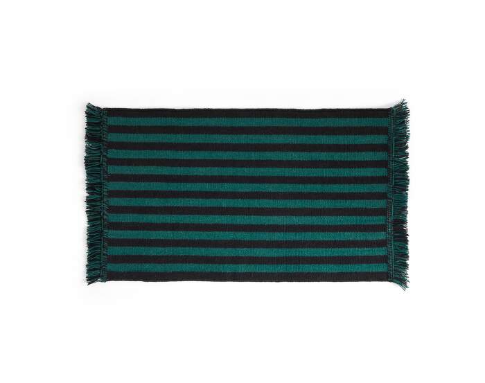 Stripes and Stripes Wool Door Mat, green