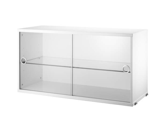 Display Cabinet with Sliding Doors, white