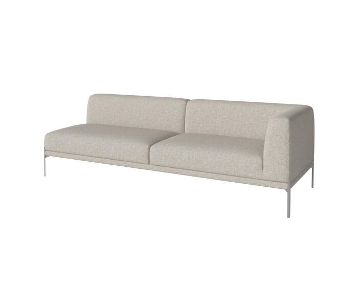 Caisa 3-Seater open right, brushed steel/Nantes sand