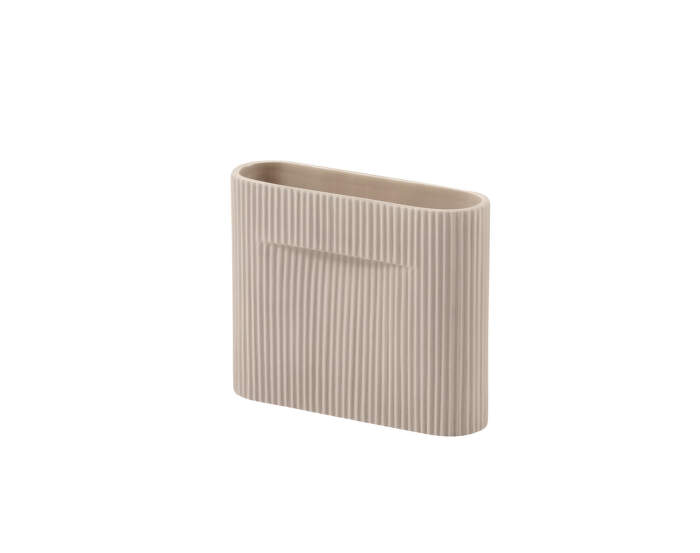 Ridge Vase H16, beige