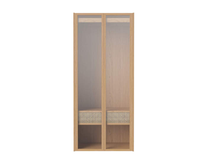 Cana Wardrobe Wall with Hanger, oiled oak