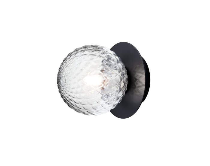 Liila 1 Wall/Ceiling Light Small, black/optic clear