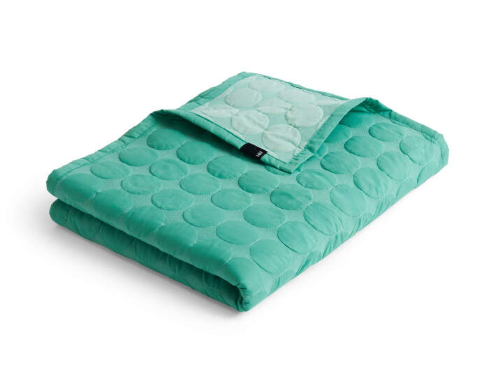 Mega Dot Organic Plaid 195x245, sea green