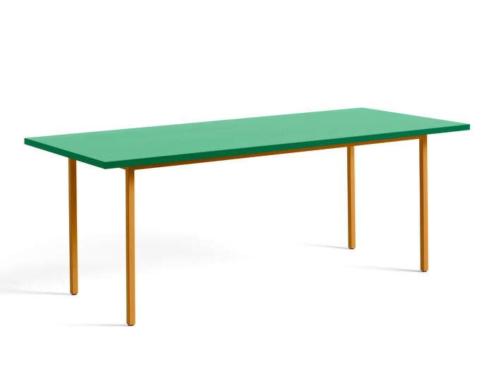 Two-Colour Dining Table 200 cm, ochre/green mint