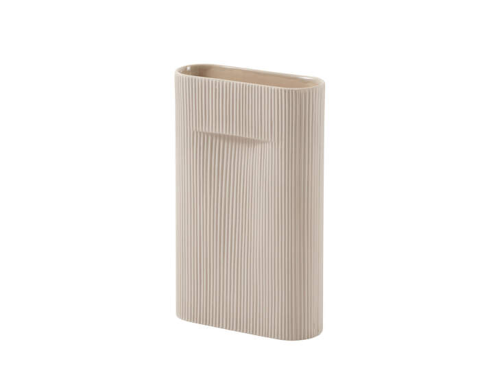 Ridge Vase H35, beige