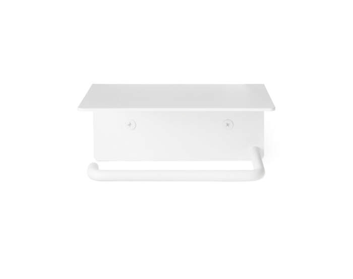 Dora Toilet Paper Holder w. Shelf, white