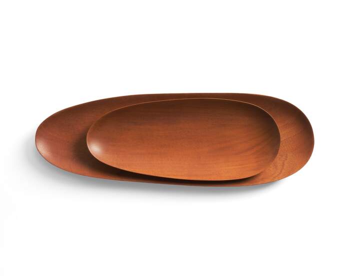 Thin Oval Boards Set, mahogany