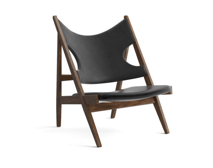 Knitting Lounge Chair Leather, walnut/Dakar 0842