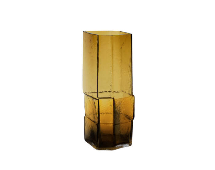 Muro Vase H30, recycled amber