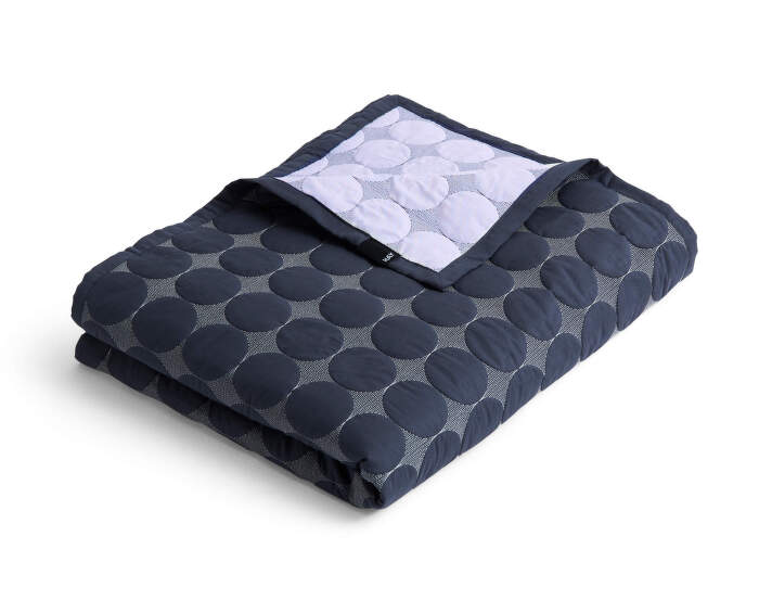 Mega Dot Organic Plaid 235x245, midnight blue