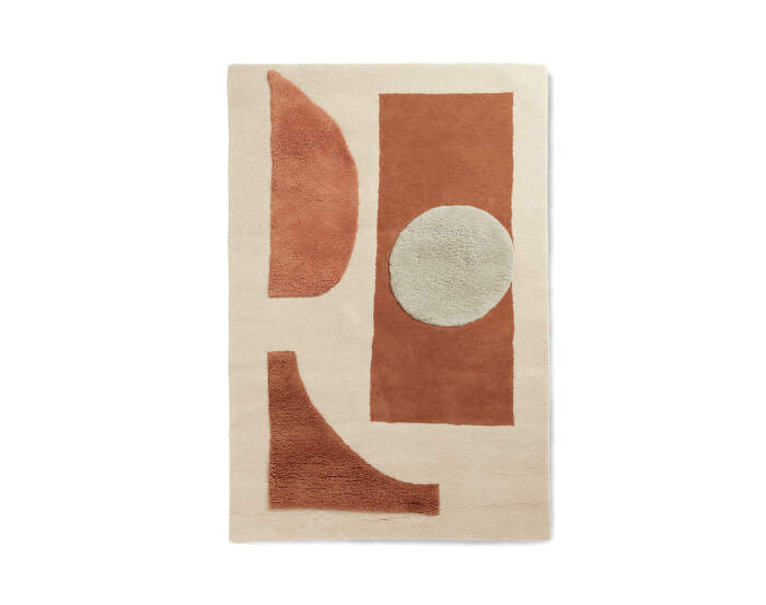 Bloco Tufted Rug Large, blush/off-white