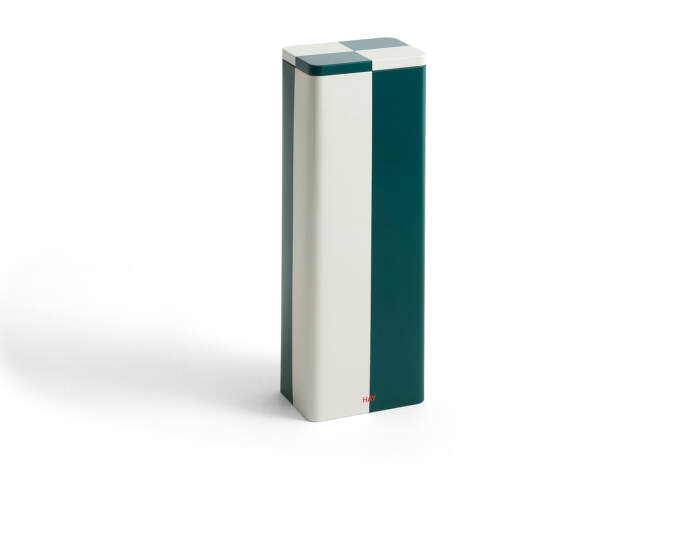 Tin Container Slim, green and off-white