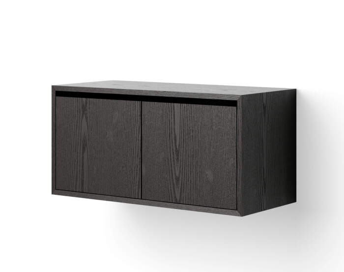 Cabinet Low w. Doors, black ash