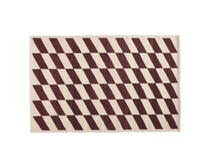 Shift Kelim Rug 140x240, burgundy