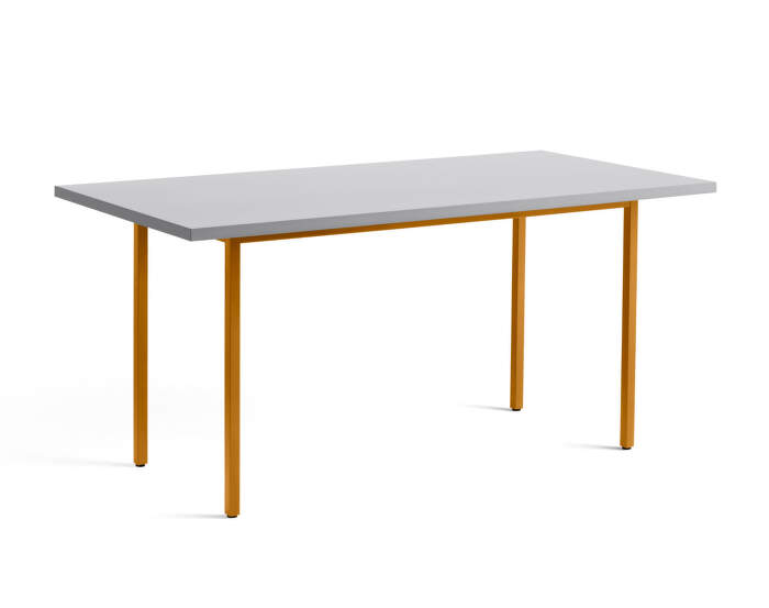 Two-Colour Dining Table 160 cm, ochre/light grey