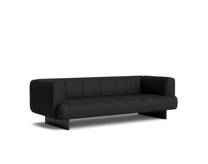 Quilton Lift 3-seater Sofa, black water based lacquered oak/Sense black