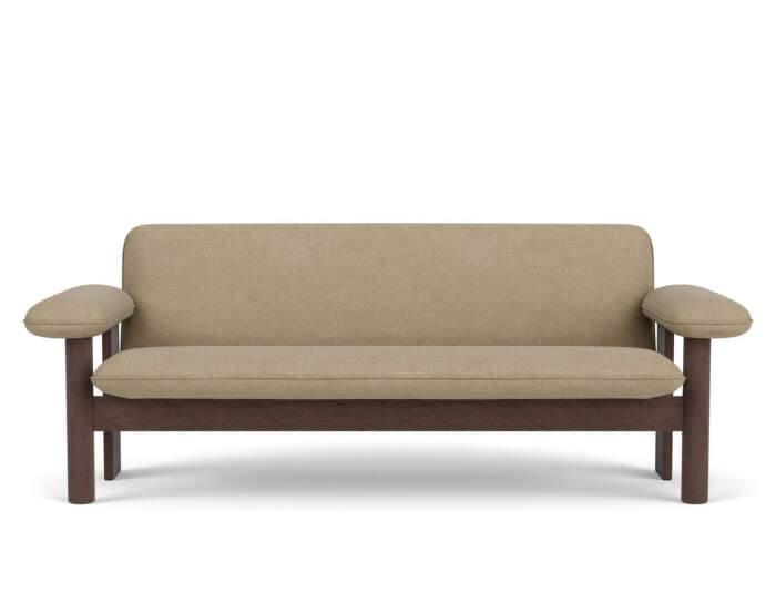 Brasilia Sofa, Bouclé 02/dark stained oak