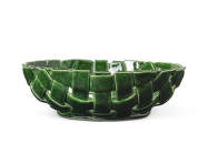 Plait Bowl Ø30, emerald green