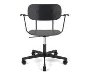 Co Task Chair with Armrest, black/black oak