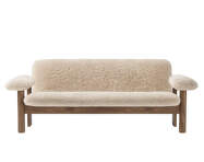 Brasilia Sofa, Sheepskin nature/walnut