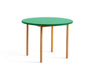 Two-Colour Dining Table Ø105, ochre/green mint