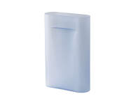 Ridge Vase H48, light blue frosted glass